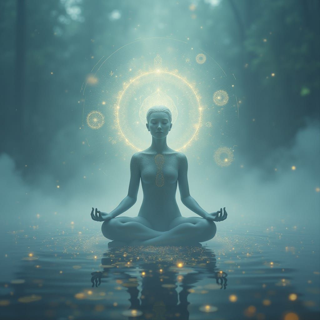 Ethereal Meditator in 5th Dimensional Realm