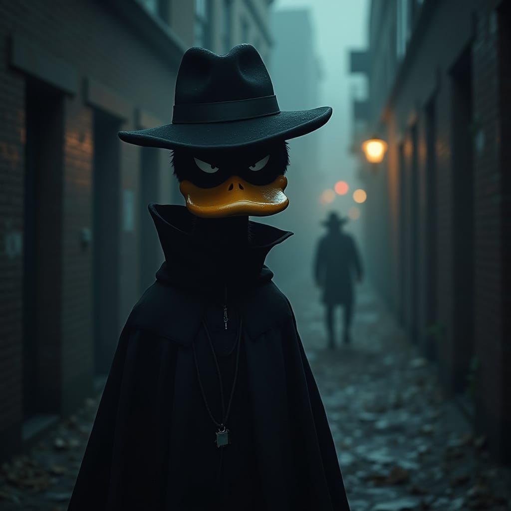 Gritty DarkWing Duck Confronts Enemy in Crime-Ridden Alleywa...