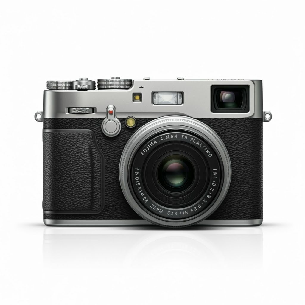 Fujifilm X100F Camera on White Background