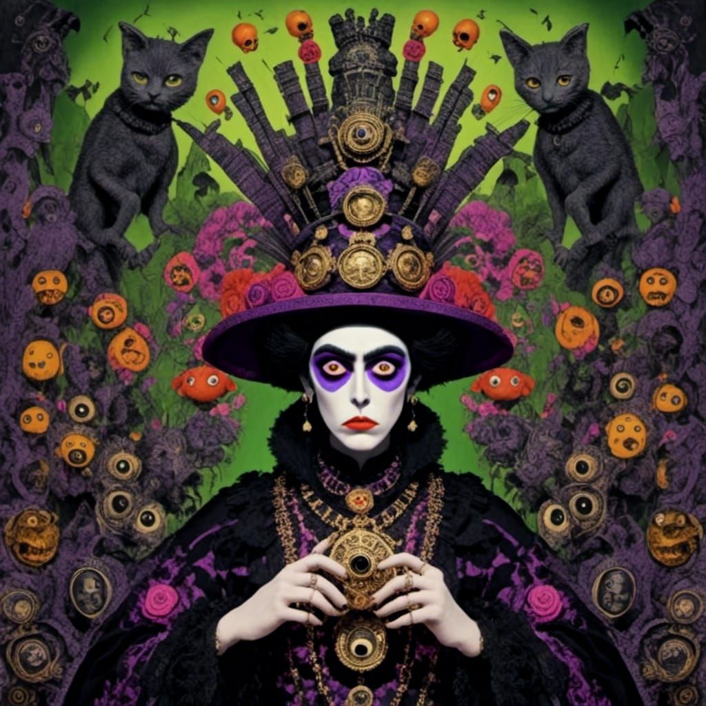 Cartoon Witch and Monkey Queen Fusion