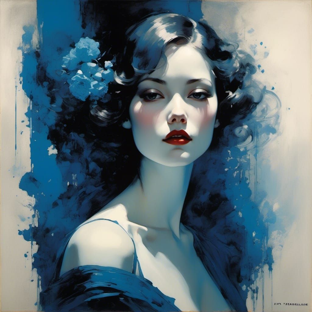 Elegant Noir Portrait of a 1930s Woman