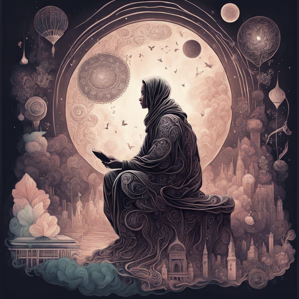 Surreal Masterpiece of Forgotten Dreams in Ethereal Brown an...