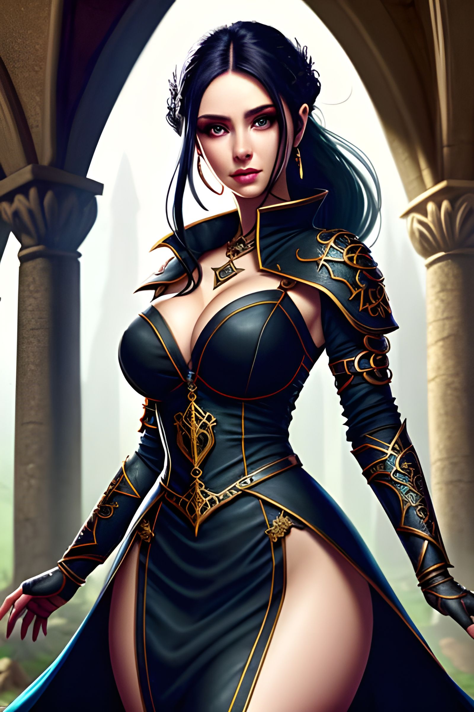 Yennefer of Vengerberg Portrait in Ancient Ruins