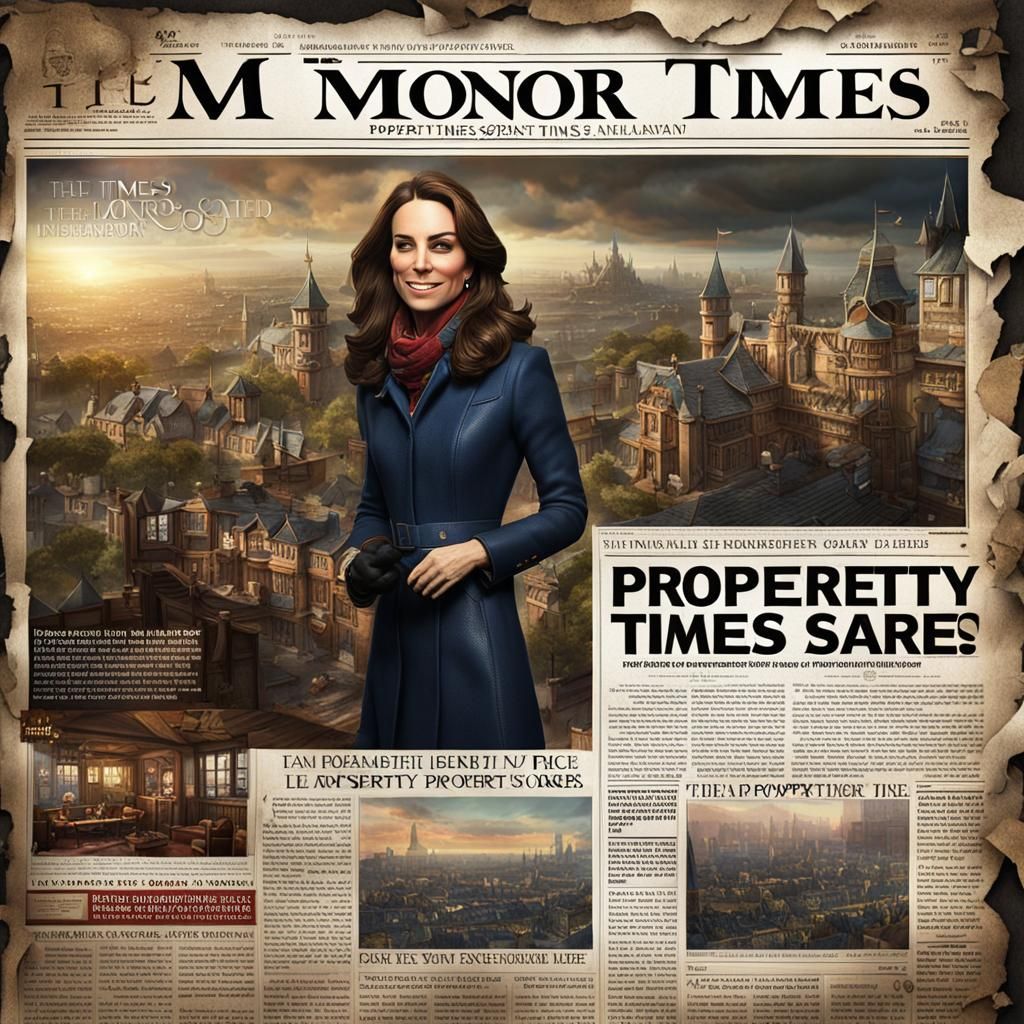 Tabloid Newspaper Headline: Property Soars, Matte Painting