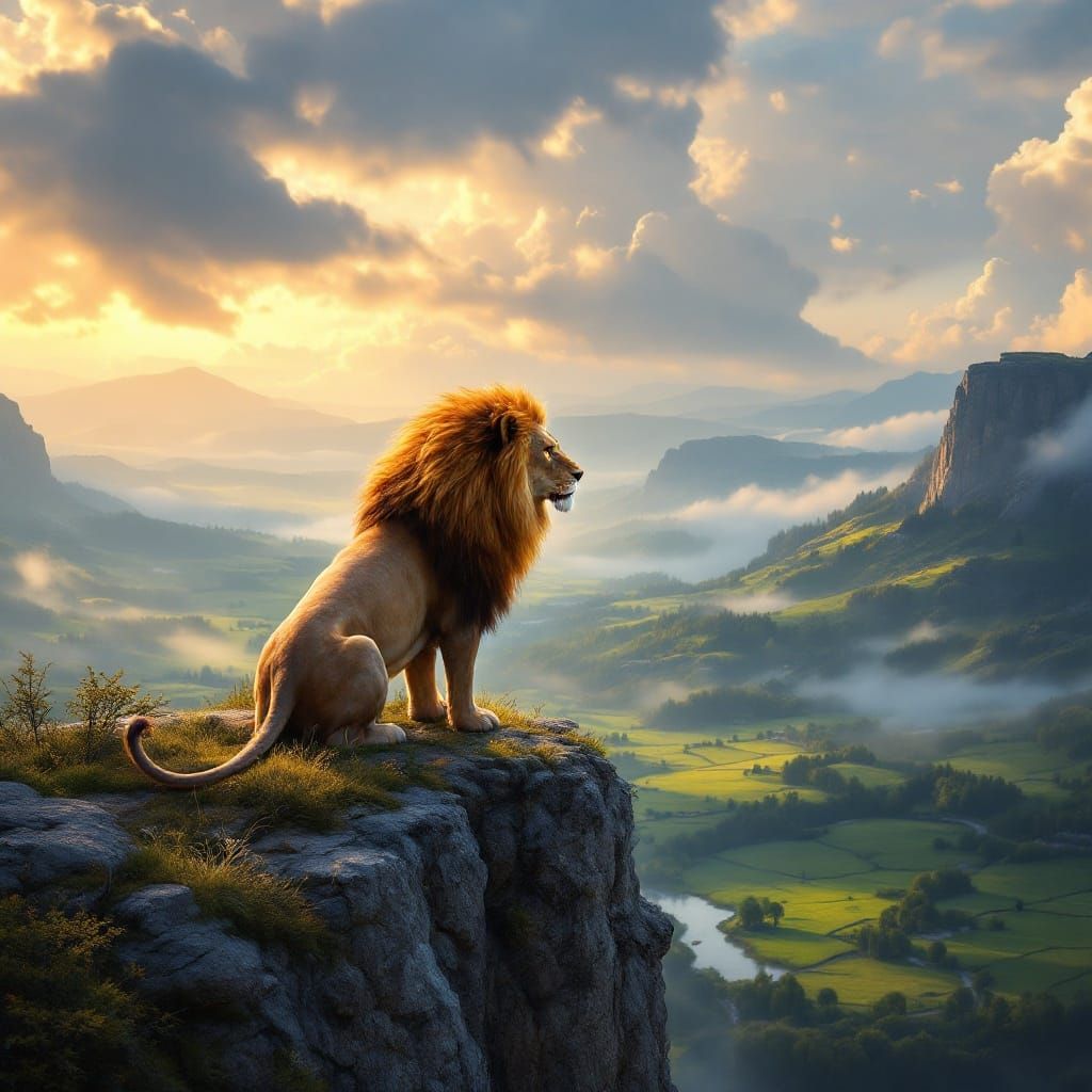 Aslan Watching Over Narnia