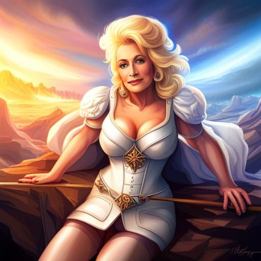 Knight Dolly Parton Battles Paladin of Light