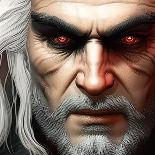 Henry Cavill as The Witcher: Hyperrealistic Portrait