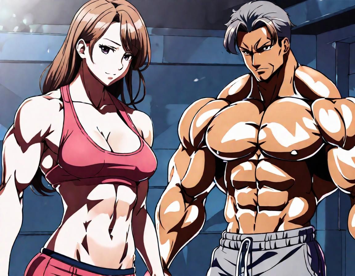 Anime Style Body Builders: Manga Key Visual