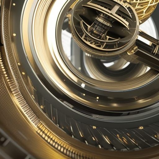 Steampunk Lion: Hyper-Detailed Monochrome Vector Illustratio...