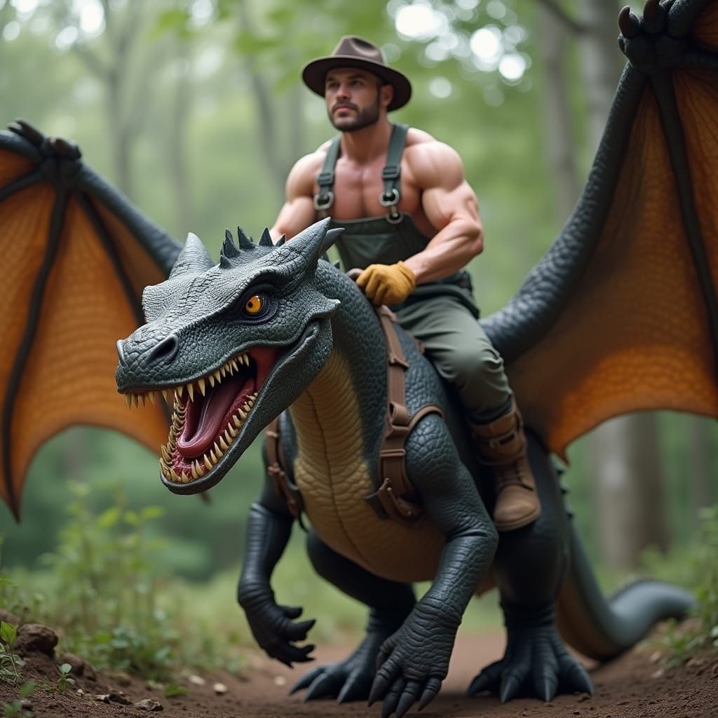 Plumber Rides Dragon: Dramatic Photography