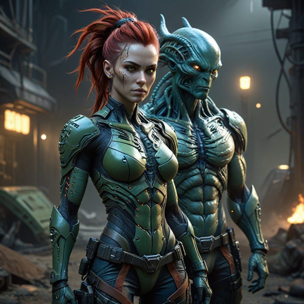 Galactic Warriors Stand Ready: Reptilian and Celestial Being...