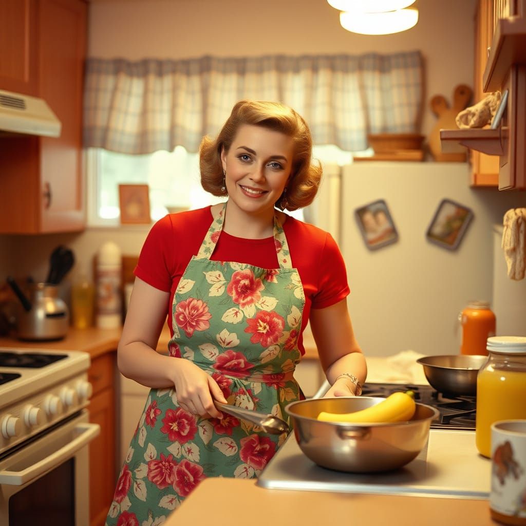 Nostalgic Kitchen Scene in Americana Style