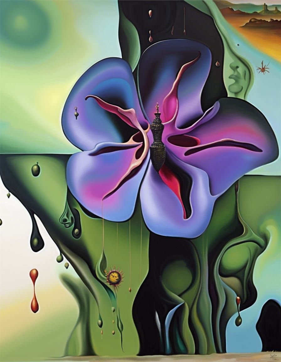 Surreal Landscape Inspired by Salvador Dali