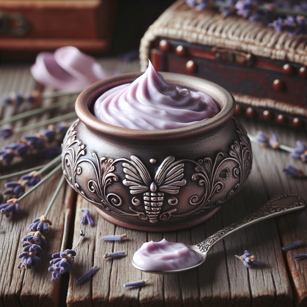Medieval Lilac Skin Cream in Ceramic Pot