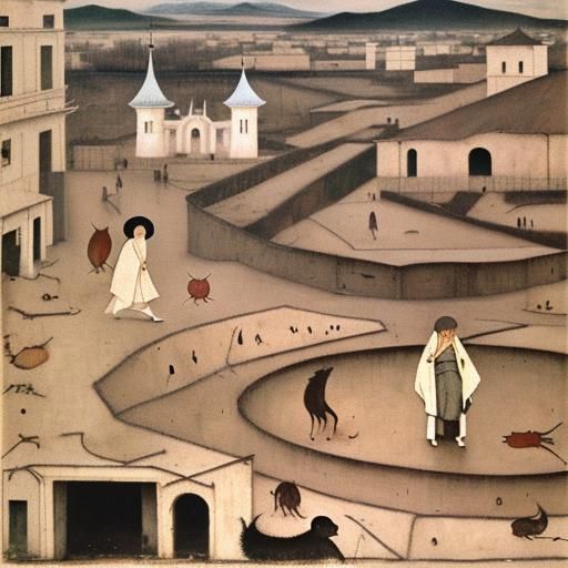 Mice Journey in the Style of Rothko and Rublev