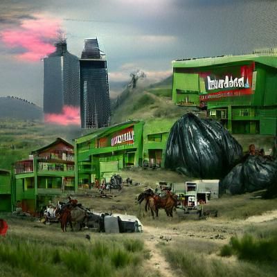 Detailed Matte Painting of a Landfill
