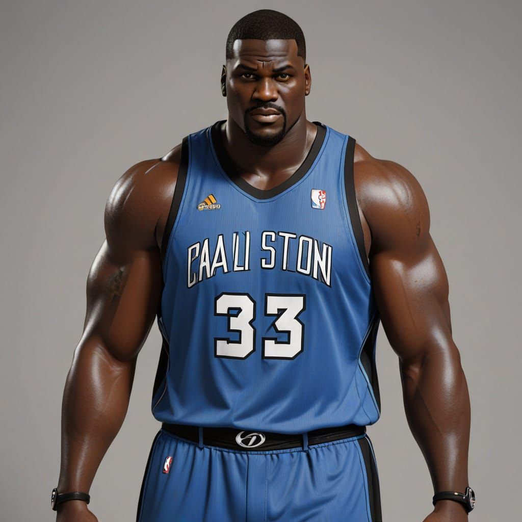 Anime Shaq in Vibrant Digital Art