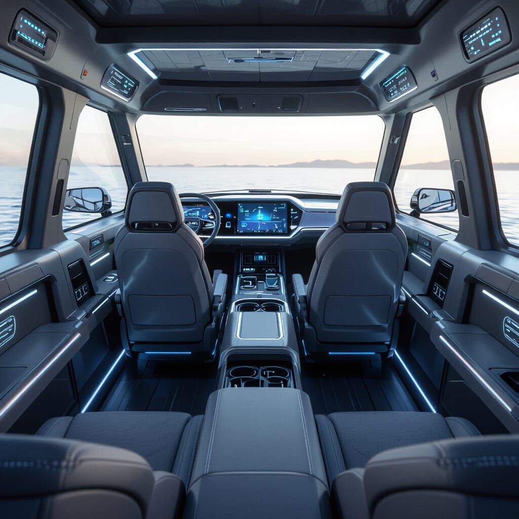 Futuristic Amphibious Vehicle Interior Design