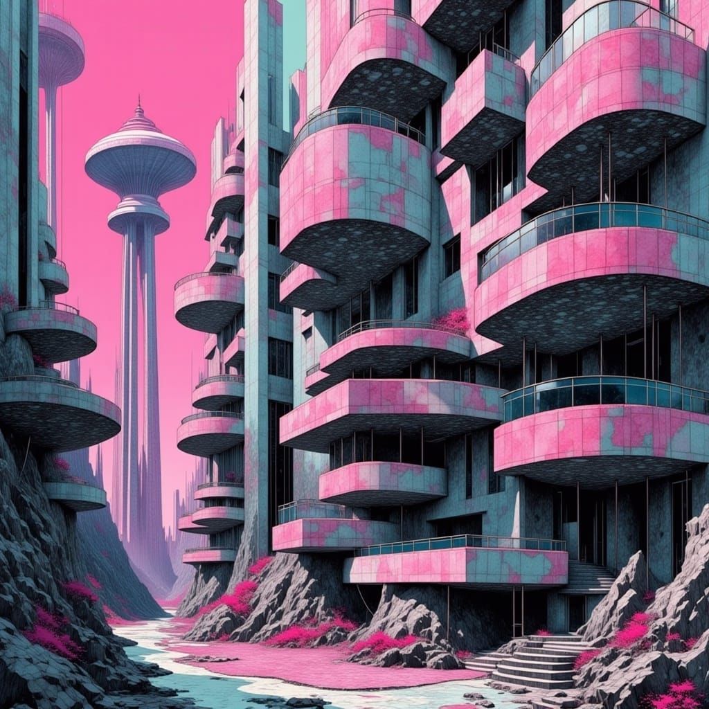 Retrofuturistic Brutalism: Elegant and Edgy Architecture