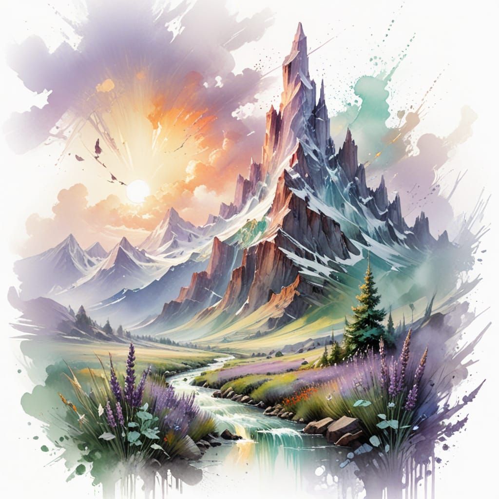 Crystal Spires Valley Under Aurora Sky