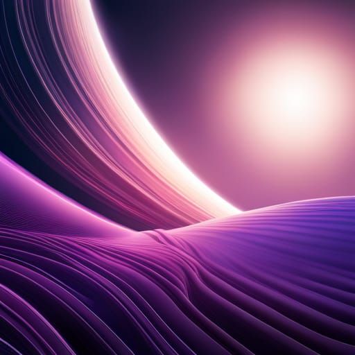 Purple Planet View from Space with Fractal Design