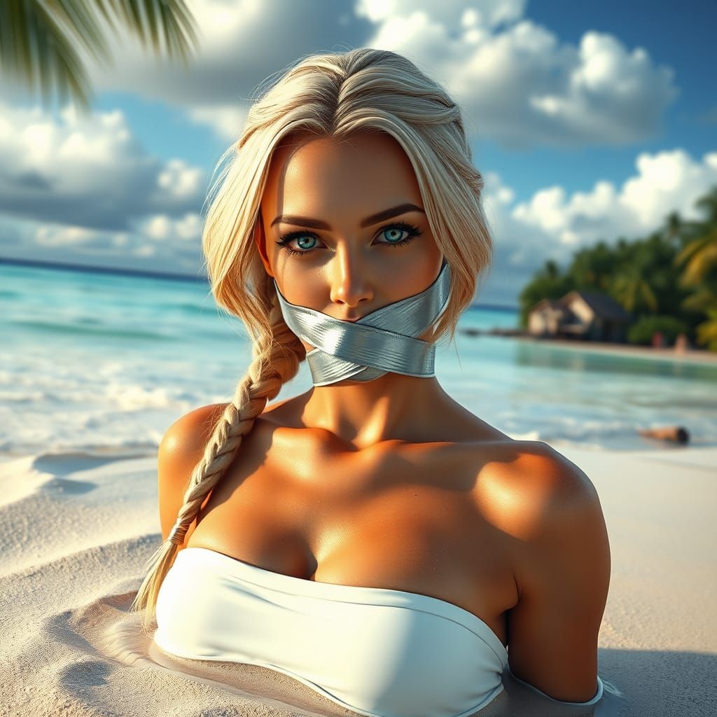 Tropical Island Beauty Trapped in Quicksand