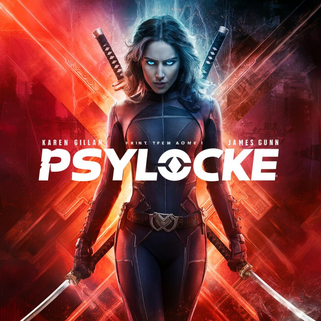 Karen Gillan as Psylocke: Electrifying Movie Poster