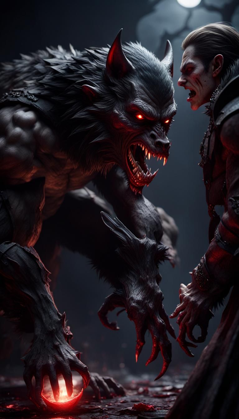 Vampire vs Werewolf: Epic 3D Game Cinematic