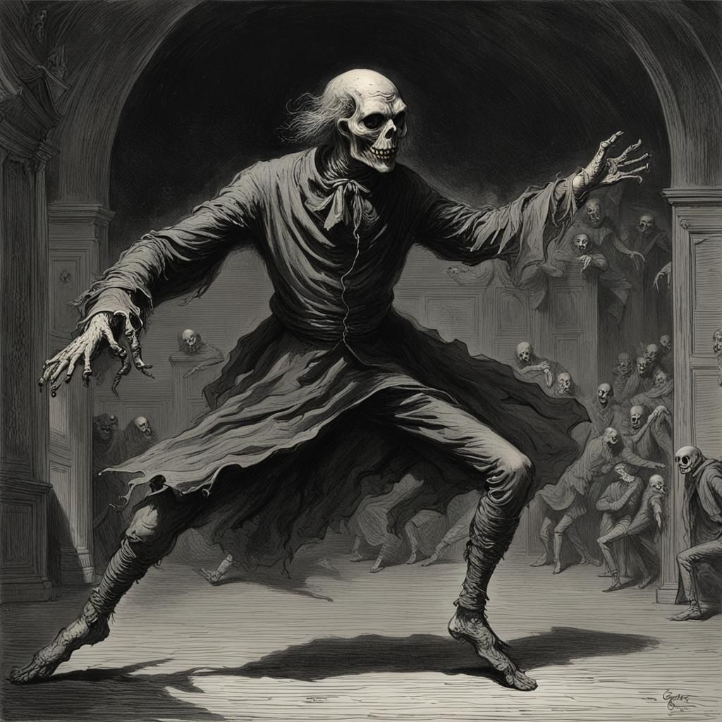 Creepy Dancer in Horror Style