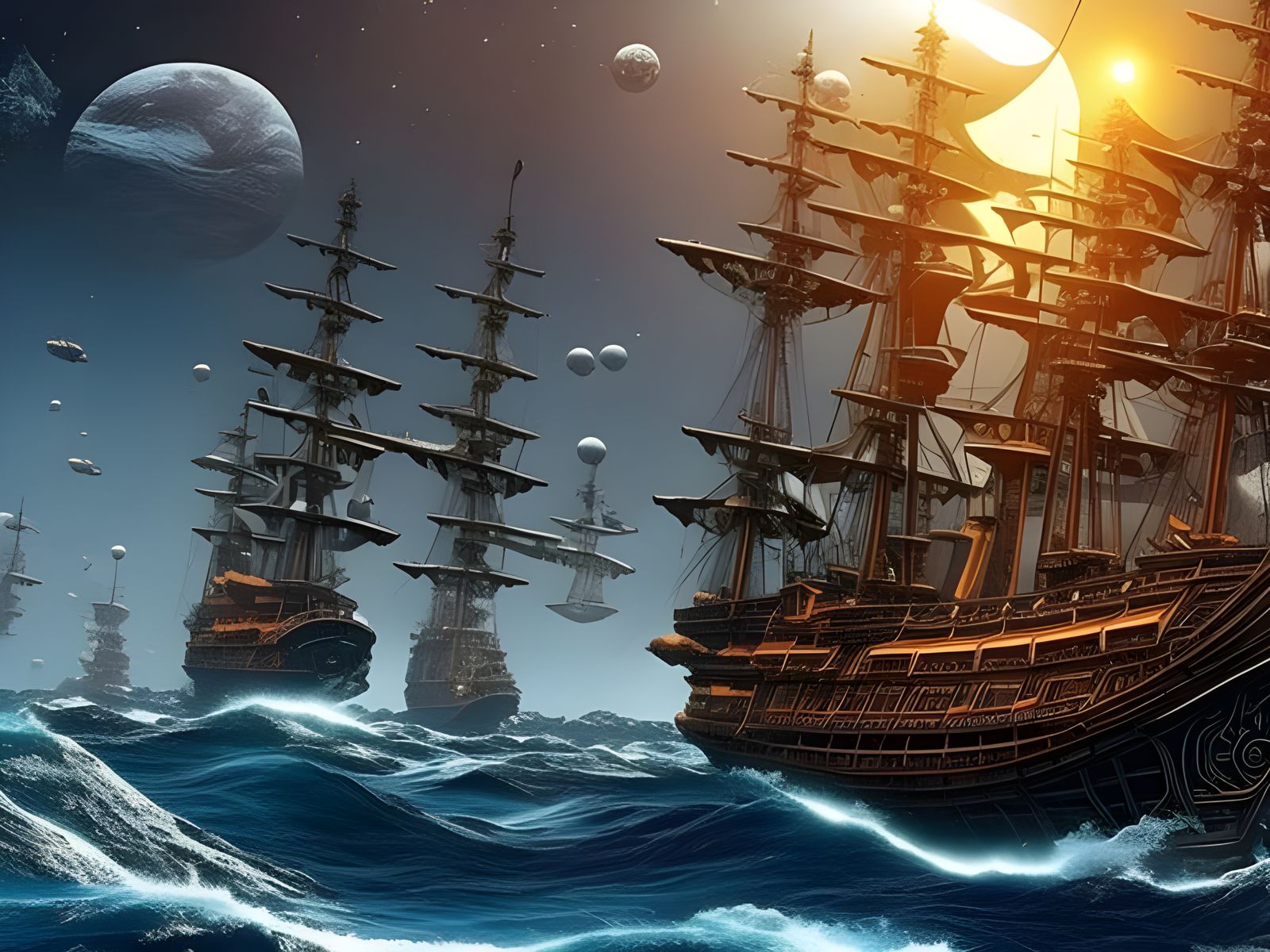 Space Pirates Sailing the Astral Sea in Sci-Fi