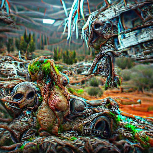 Rotting Alien Wilderness in 3D HDR