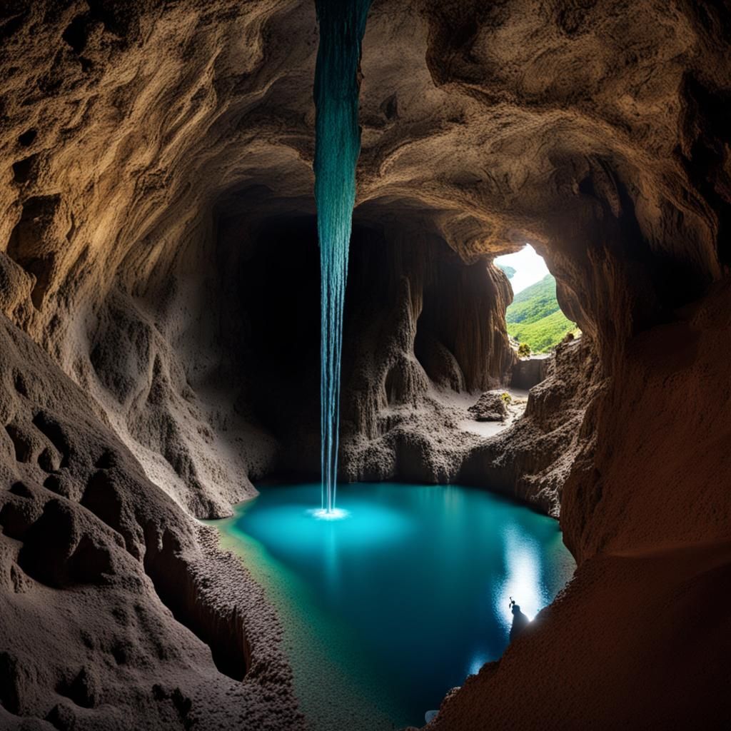 Hidden Water Caves Under Earth's Surface