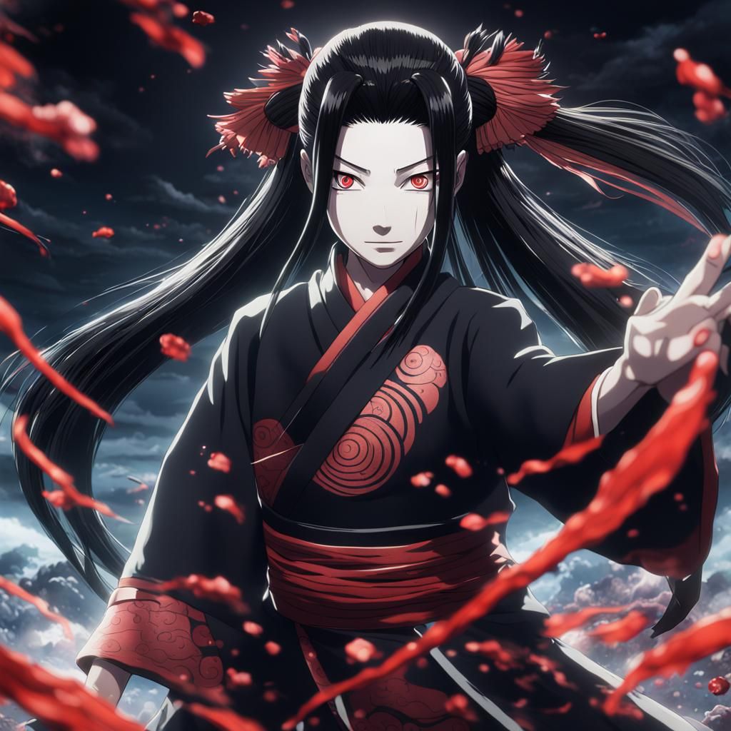 Kaguya Otsutsuki Devil Smile: Detailed Matte Painting