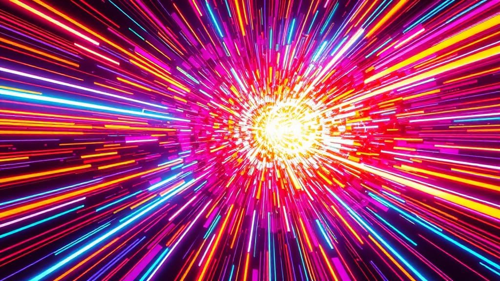 Explosive Energy Burst in Futuristic Digital Art