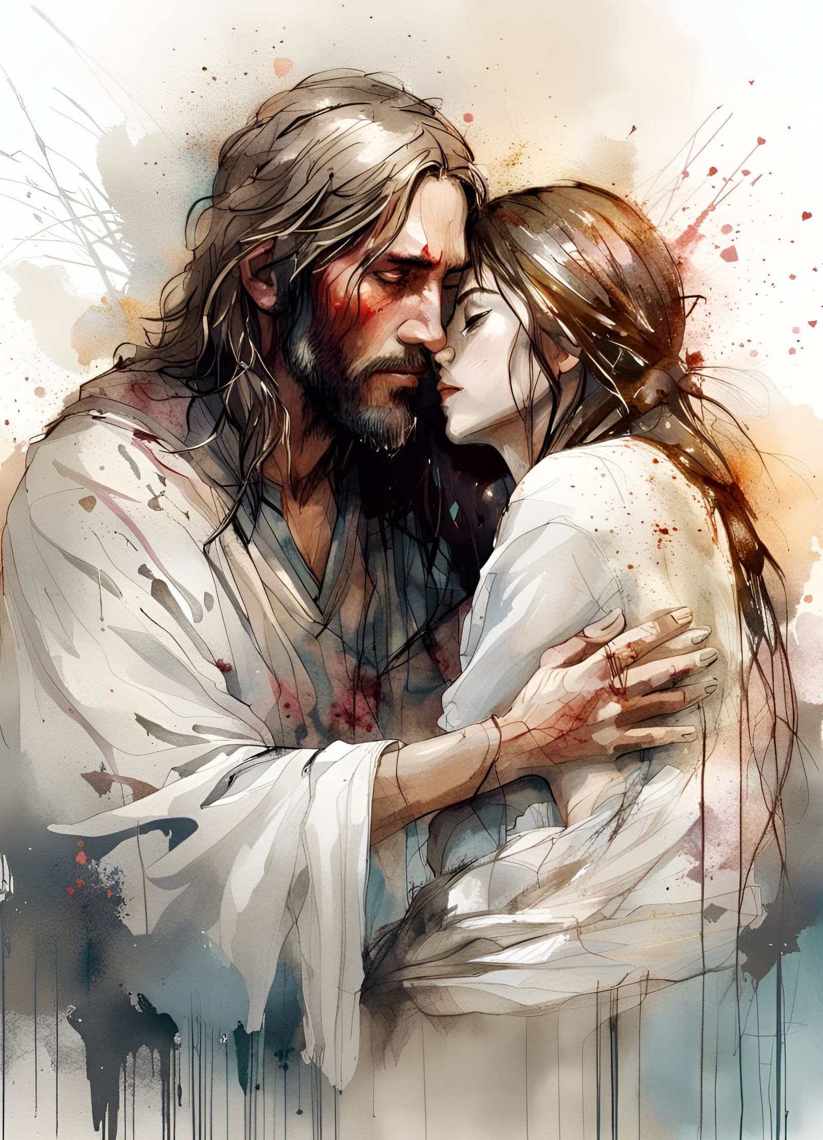 Jesus Comforts Sorrowful Widow: Splash Art