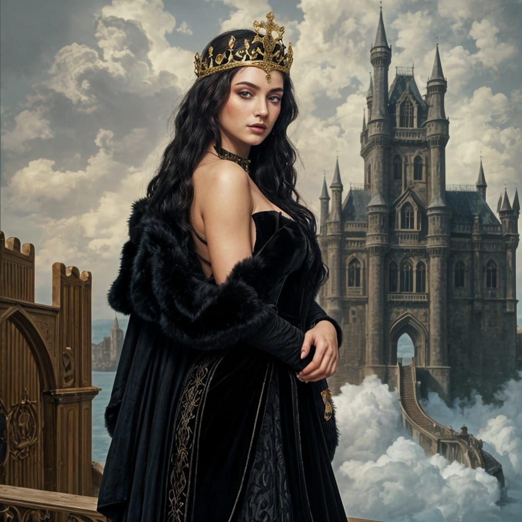 Brunhild in Velvet Gown by Misty Sea