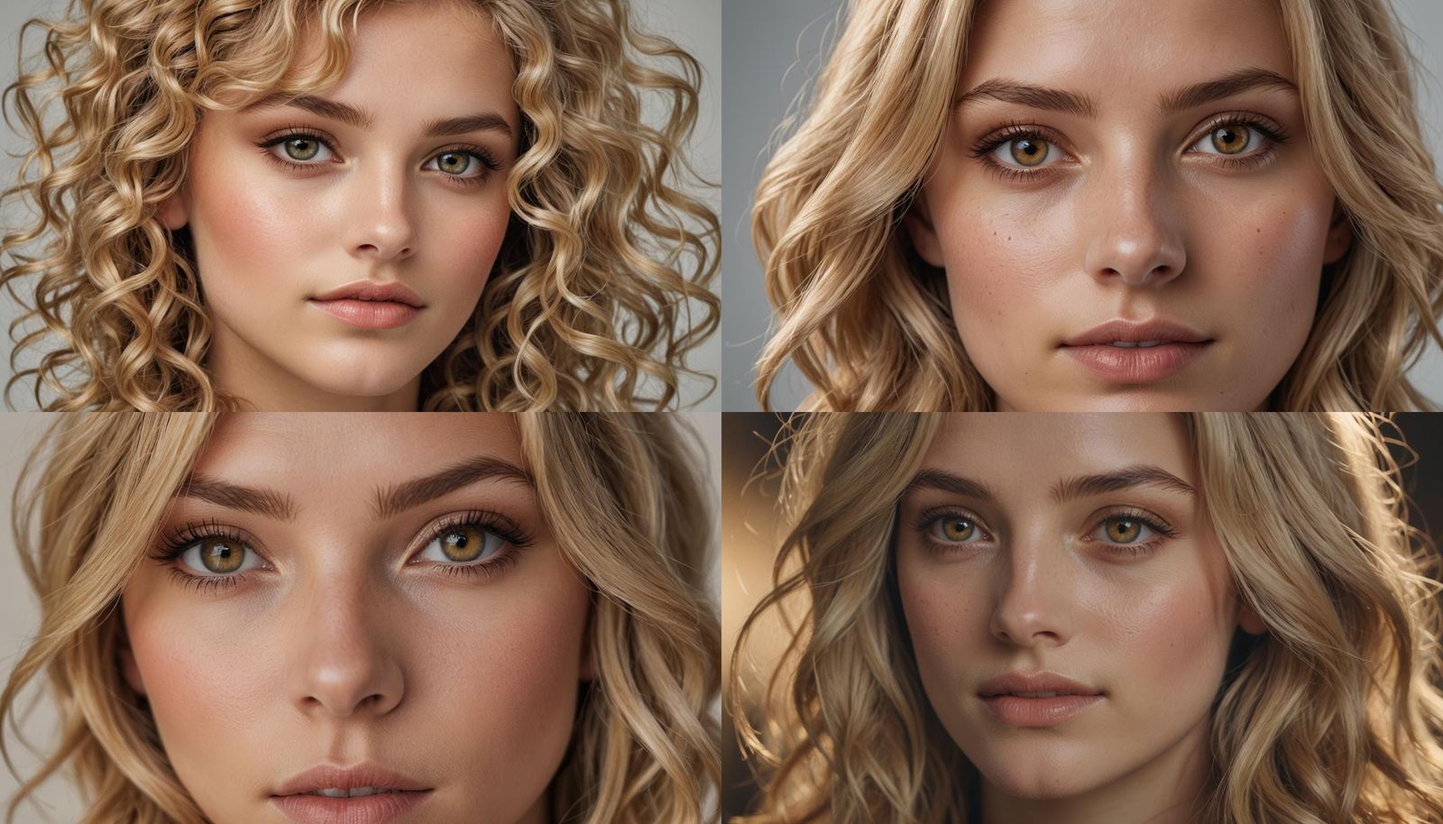 Glamorous Blonde Model Confidently Smiling