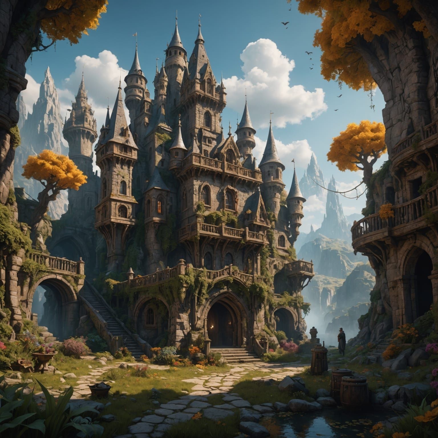Detailed Matte Painting of a Fantastical Character