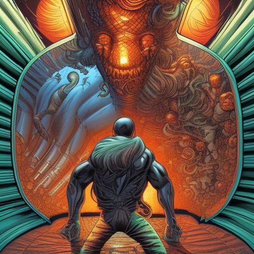 Bizarre Comic Book Art in Brooks and Mumford Style