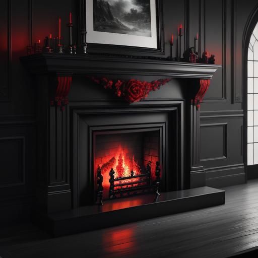 Ruby Red Rose Oil Painting in High Resolution