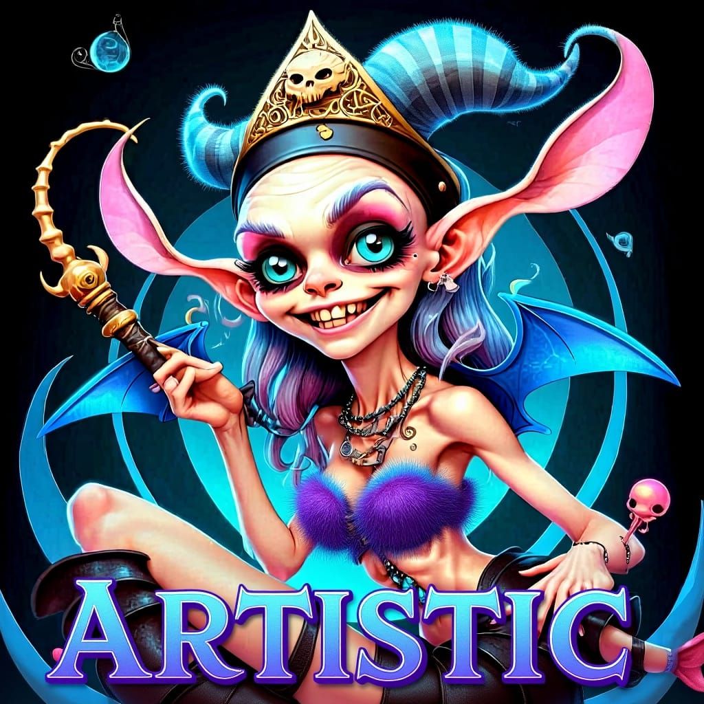 Vibrant 3D Text in Ornate Fantasy Style