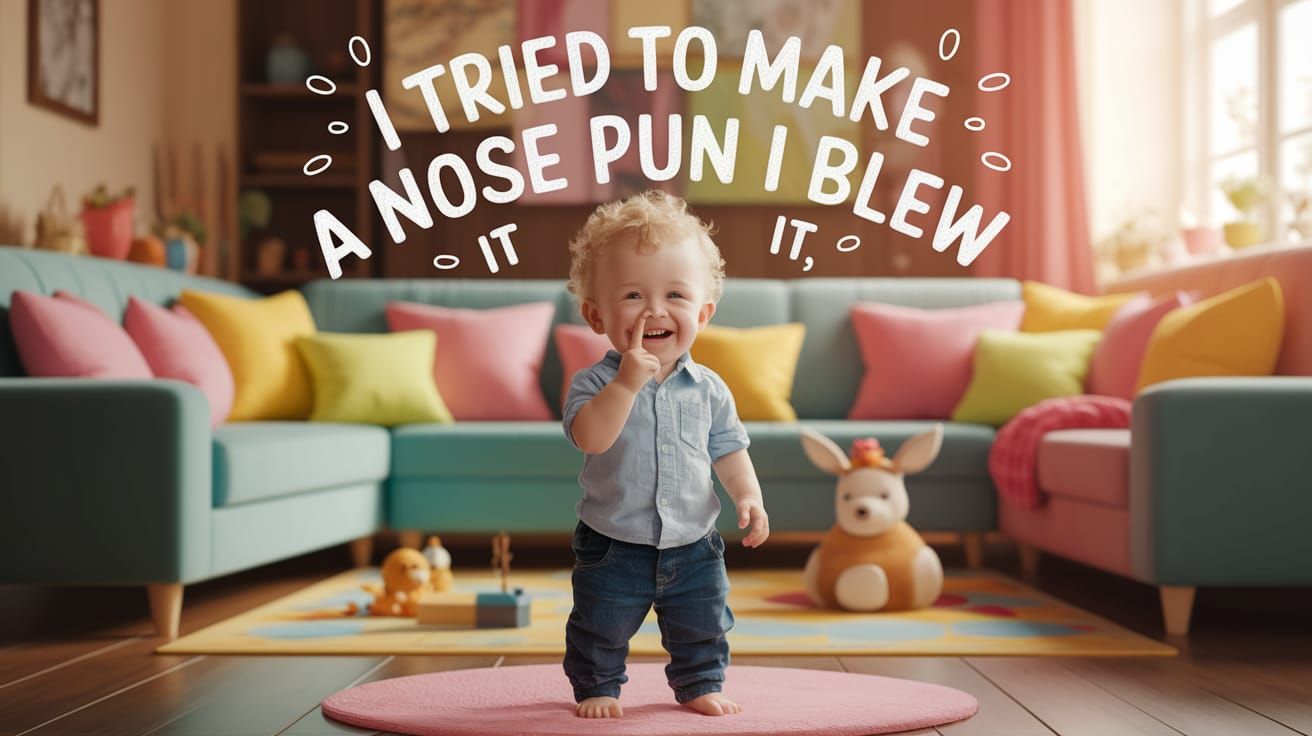 Mischievous Boy States Nose Pun Failure
