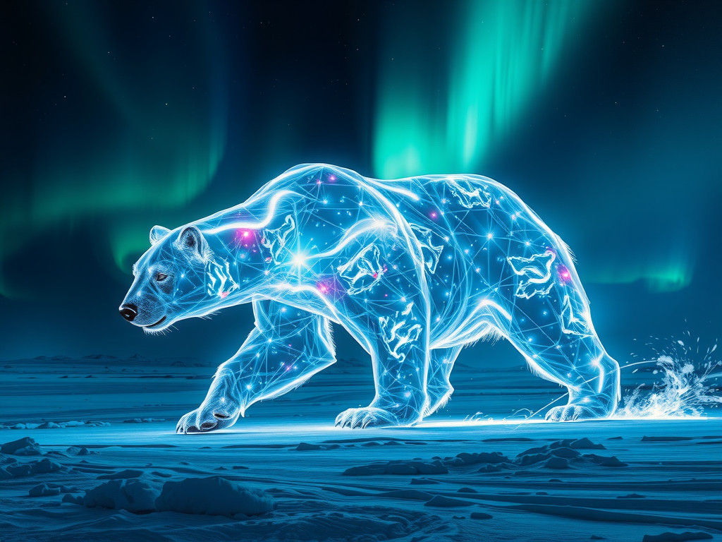Arctic Light Bear in Fantasy Art Style
