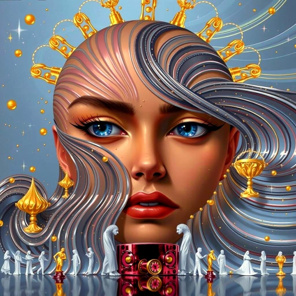 Reflected Glory: Expressive Hairstyle in Hyperrealism