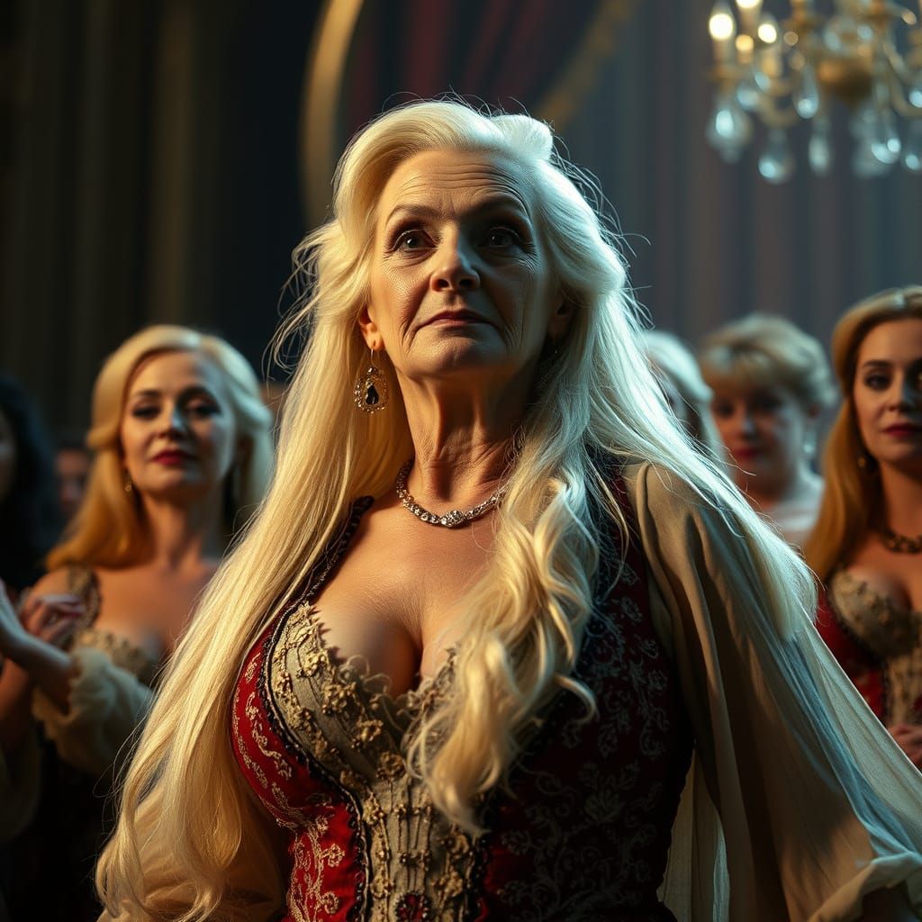 Glamorous Transvestite in Balkan Dress, Cinematic Film Still