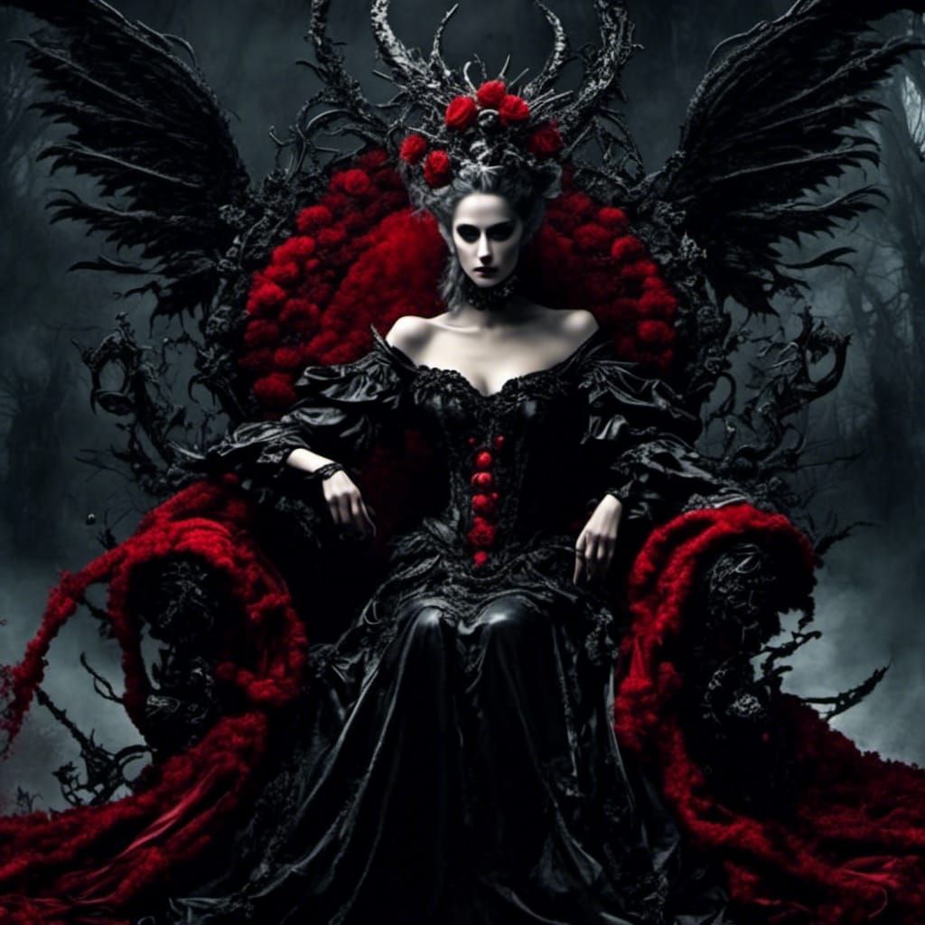 Fairy Queen of Air and Darkness on Throne