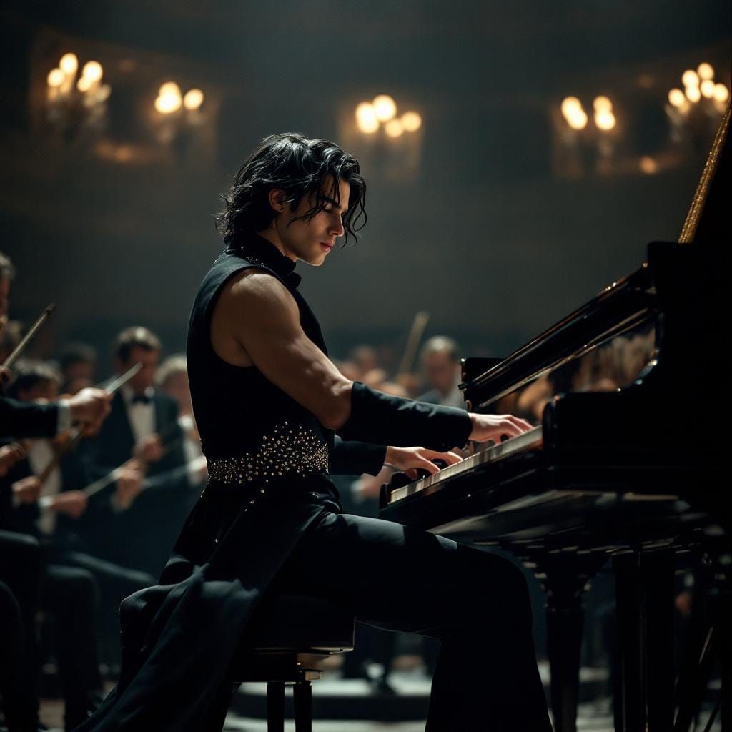 A Concert Pianist in the Style of Leibovitz