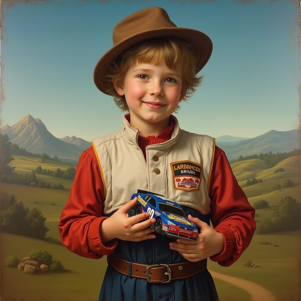Renaissance Portrait: Boy Race Car Driver