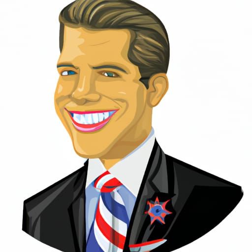 Fictional President Portrait in Suit, Suave Politician