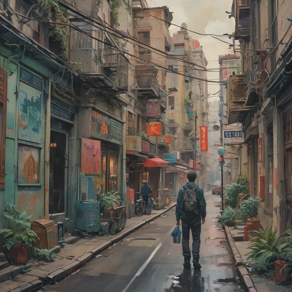 Surreal Liminal Space Travel Documentary in Gouache Style